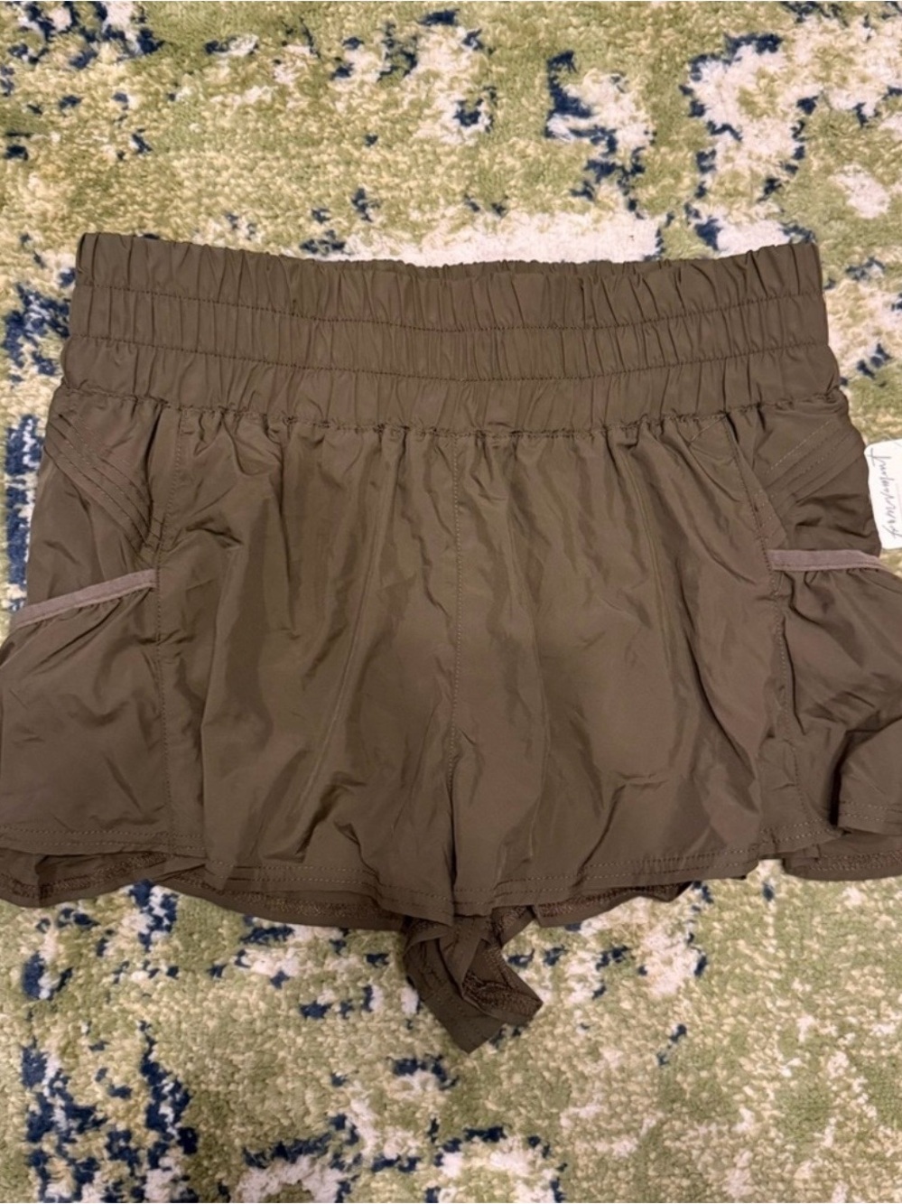 FP Movement by Free People Get Your Flirt On Olive Women's Shorts NWT